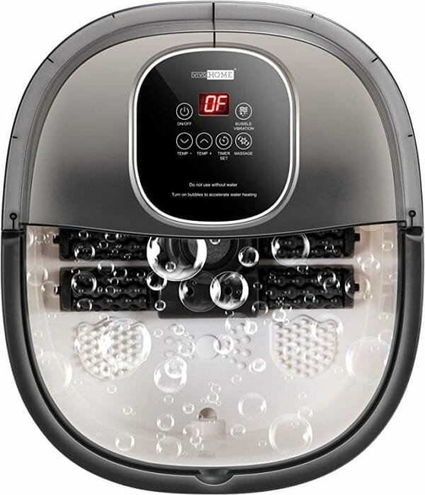 Hidroterapia eléctrica para pies con 6 rodillos de masaje VIVOHOME